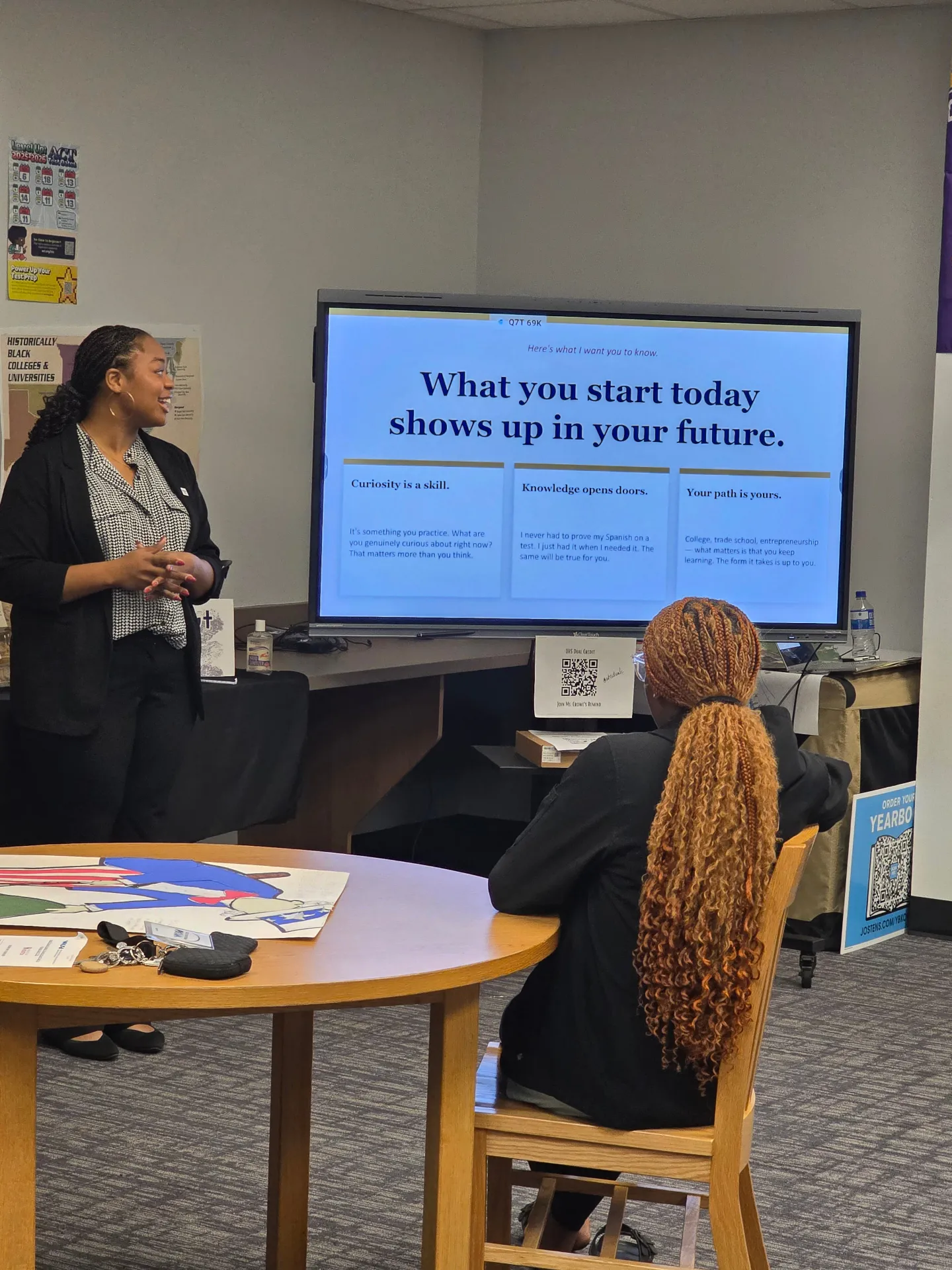 Mary Graves leading a hands-on automation workshop